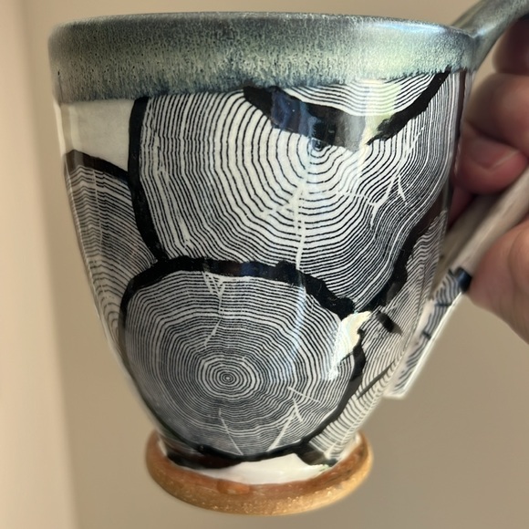 Pottery Nature Inspired Wood Grain 2 Coffee / Tea Mugs - Picture 14 of 14